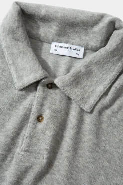 Hombre Edmmond Studios Terry Polo Plain Grey Melange