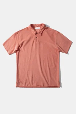Hombre Edmmond Studios Terry Polo Plain Salmon