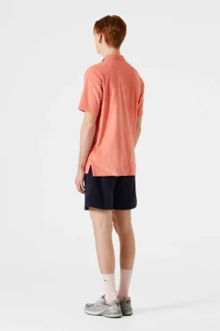 Hombre Edmmond Studios Terry Polo Plain Salmon