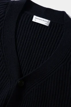 Hombre Edmmond Studios Upper Cardigan Plain Navy